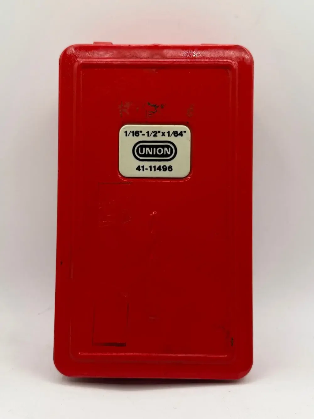 Vintage Union 29-Piece Fractional Drill Bit Set with Red Metal Index Case